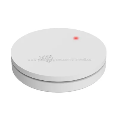 Smoke Detector Alarm, Ultra-Thin 10 Year Fire Alarm Smoke Detector with Self-Test and Ambient Light Detection