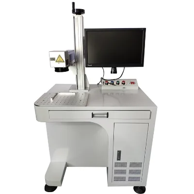 Desktop Fiber Laser Printer with Rotary Table for Print on Light -Product