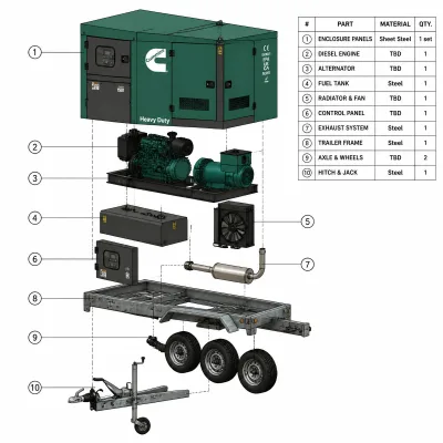 50kVA Silent Diesel Generator Group Powered by Cummins Engine 220V 3 Phase 4 Cylinder Electric Genset for Industrial Project
