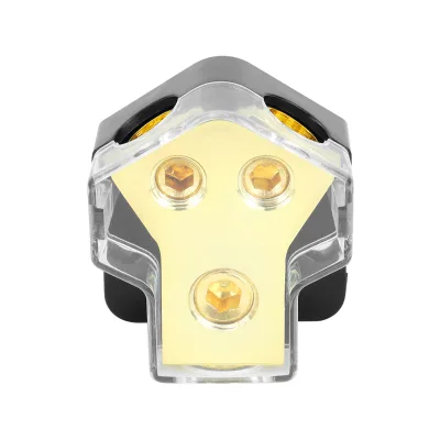 Factory Wholesale 1 in to 2 Out Power Distribution Block Pure Copper Nickel Plated DC Power Splitter for Solar RV and Industrial