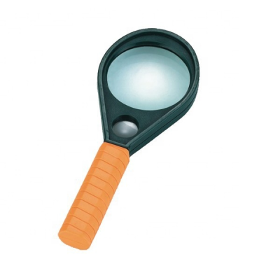 MG89075 Large 65mm Handheld Magnifying Glass Lens with Compass Racket Style Magnifier