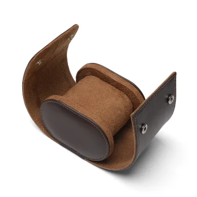 Markdown Sale Leatherwatch Storage Box With Button Handmade Luxury Watch Box Case