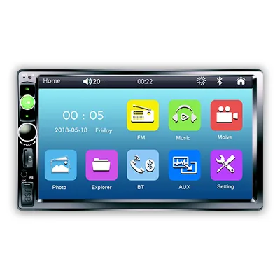 Universal Car Multimedia Car Mp5 Player 7inch Dual Din hd Touch With Usb BT FM Car Stereo Mp5