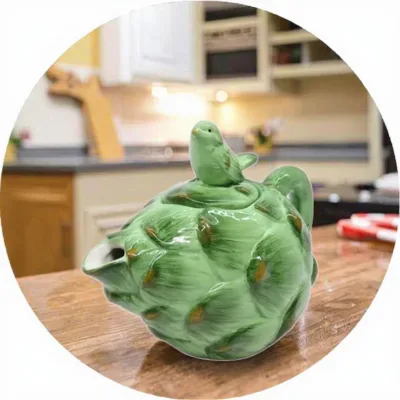 Customized Ceramic 3D Artichoke Tea Pot Personalized Coffee & Tea Set with Unique Water Pot