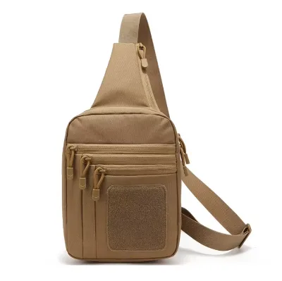 Unisex Outdoor Chest Bag Zipper Closure Sport Satchel with Polyester Lining for Everyday Carry