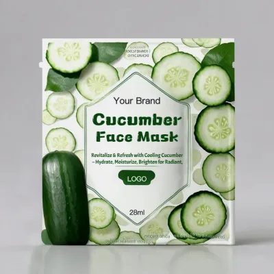 High Quality Custom Plant Face Mask Gurken Gesichtsmaske Cucumber Facial Mask Moisturising Nourishing for All Skin Types