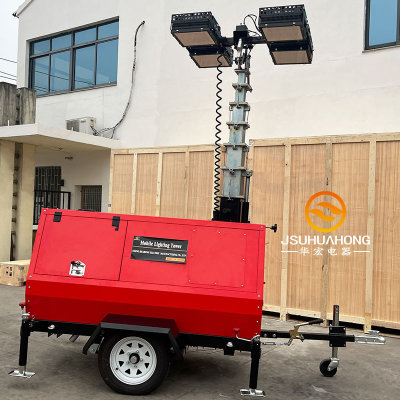 Factory Direct Sales 7M 9M LED Hydraulic Lifting Lighthouse for Outdoor Building Lighting
