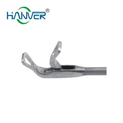 Medical Supplies Laryngeal Forceps Surgery Instruments Right Curved Inverted Triangle Tips