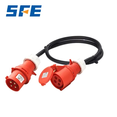 SFE Customizable 16A5 Pin Plug EV Charging Plug Industrial Schuko to with Plastic Cable IP44 Level 3 Outlets