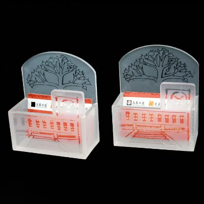 China Wholesale Acrylic Business Name Holder Card case Desktop ID Card Contact Paper Stationary Storage Tray