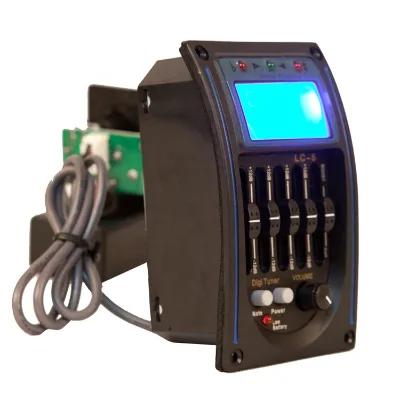 EQ LC-5 5 Bands Hot Sale Five Band LED Guitar Parts with Tuner with LED Screen