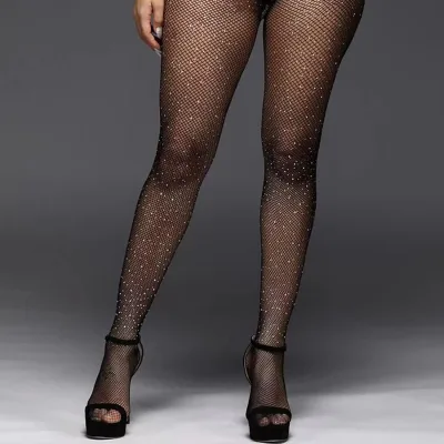 Sexy Fishnet Rhinestone Pantyhose Stockings for Club