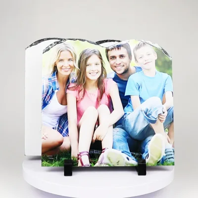 Wholesale 20 X 20cm Upper Contour Shape Sublimation Blanks Table Stone Crafts Rock Slate Photo Slate for Gift