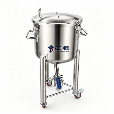 Stainless Steel Water Storage Tank with Wheels Mirror Polished Adjustable Legs ISO Certified