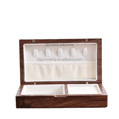 Luxury Walnut Wood Handcrafted Eco-Friendly Foldable 1-Layer Jewelry Box