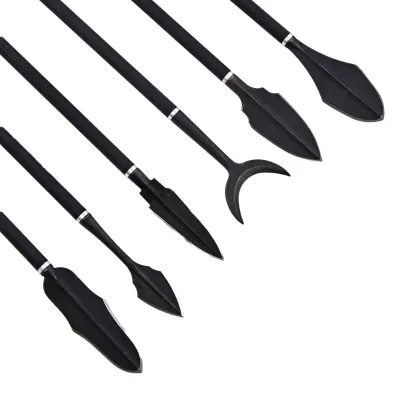 ACCMOS High Carbon Steel Arrow Point Tips Archery Retro Arrowhead 8/32 Universal Thread Outdoor Bow & Arrow Set 6.2mm Hunting