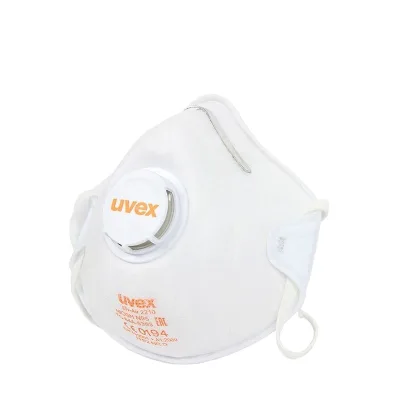 UVEX KN95 Disposable 3-Layer Half Face Respirator Dust Mask European Standard FFP2 Breathable Belt Breathing Valve Made China