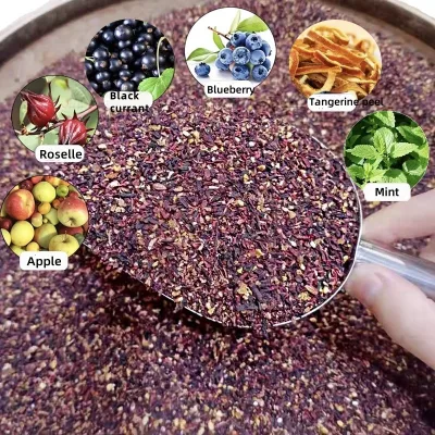 HXZ026 Loose Leaf Health Fruit Tea Blends Custom Herbal Raw Processing Vacuum Bag Packaging Hot & Iced Tea