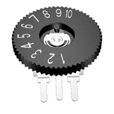 HW-09NP-3 3pins vertical type dial knob potentiometer thumbwheel potentiometer 500k with numbers