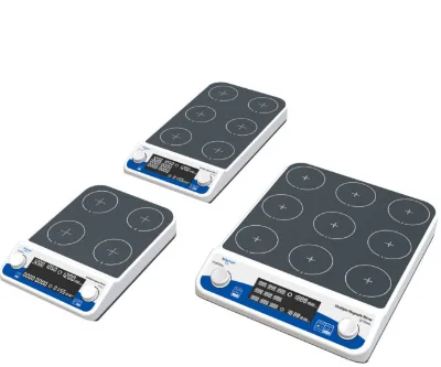 Laboratory Instrument Multiple Magnetic Stirrer for Sanitary with LCD for Solid-liquid Mixtures Plastic