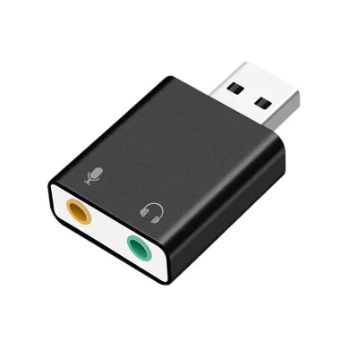3D Sound Card USB Driver Interface External Audio Sound Card Virtual 7.1 Channel 3.5mm Color Box USB 2.0 Small Notebook Stock