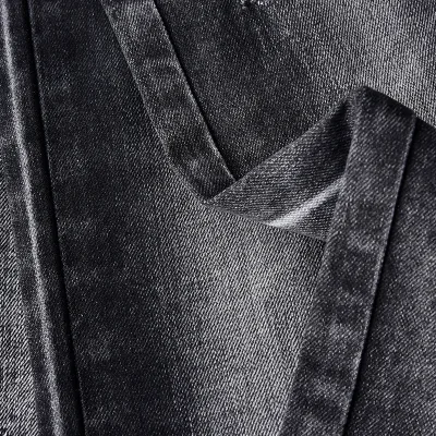 High Quality Ladie's Denim Fabric Black Color Stretch Denim Fabric