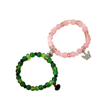 Hot Selling Men and Women's Magic Bad Witch Glass Bead love Magnet Good Friend Bracelet Men's and Women's Bracelet