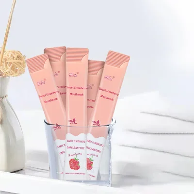 10ml Organic Mouthwash Private Label Fruit Flavor Sachet Packing No Alcohol Liquid Mouth Wash
