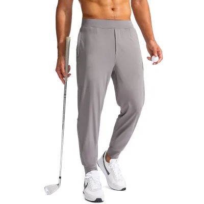 Hot Sale Workout Athletic Golf Pants Casual Sports Sweatpants Plus Size Pocket Golf Joggers Fitness 190gsm Slim Fit Golf Pants