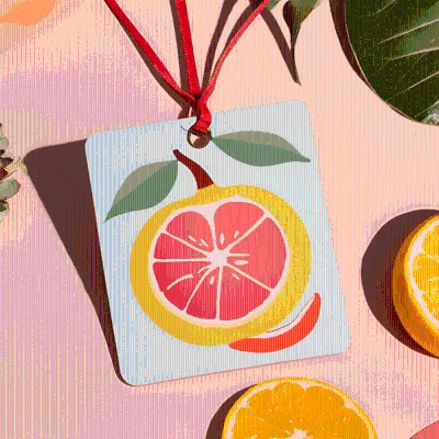 Tropical Fruit Flavor Scented Card Hanging Car Decoration