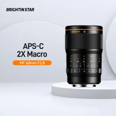 All Metal Vintage Brightin Star 60mm F2.8 Manual Lens with Multi Mount for Creative Photography