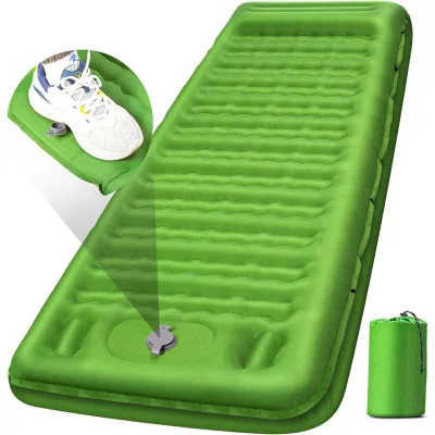 Inflatable Chunyafang Rectangular Outdoor Camping Sleeping Pad Lightweight Compact Portable Single-Person Air Bed Foot-Pump
