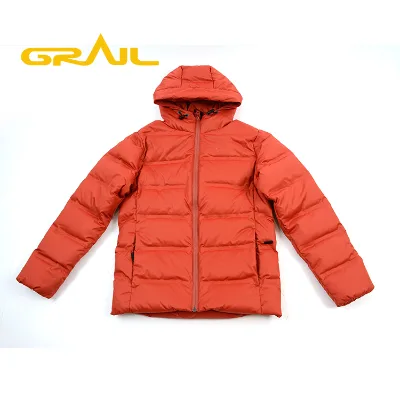 Winter Warm Hiking Heat Tape Seamless Welded Puffer Children Down Jacket With 90 Grey Duck Down