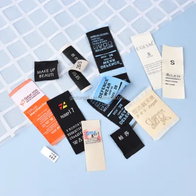 Eco Friendly Cotton Woven Label for Clothing Blank Woven Labels hang Tags Care Label