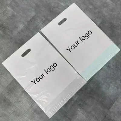 Shipping Mailing Polymailer Large for Bags with Handle Biodegradable Durable 120um Thickness