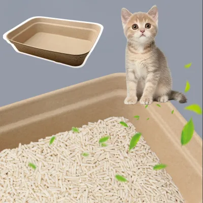 Eco-Friendly Cat Disposable Litter Box Portable Leak-Proof Temporary Kitten Toilet for Travelling