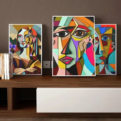 Abstract Wall Art Three-dimensional Figure HD Canvas Poster Printliving Room Decorative Painting Background Wall Hangingpainting