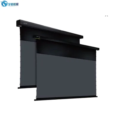 72" 92" 80" 84" Customized Size Motorized Electric Gray Crystal Ambient Light Indoor 4K HD Screen