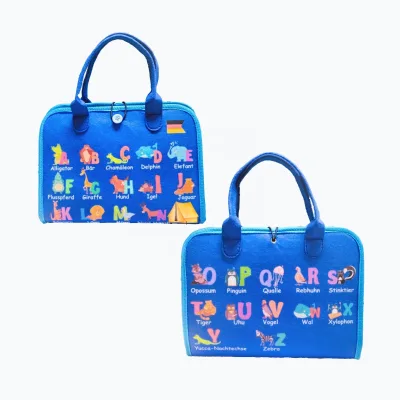 New Montesorri Educational  Learning Toy German and French Felt Sensory Busy Board Book for Boys-Educational