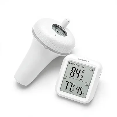 INKBIRD Waterproof Wireless Pool Thermometer Floating Design for Easy Read Temperature Monitoring Swimming Pool Hot Tub Indoor