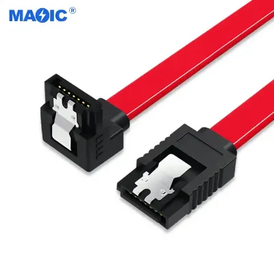OEM Multicolor 7pin Straight and 90 Degree Angle SATA SDD Cable Sata 3.0 Data Cable 6Gbps Sata III Cable With Clip