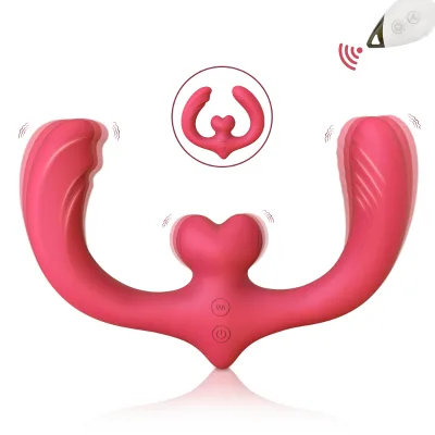Hot Selling Lesbian Sex Toys Vibrators for Couple Double Dildo Remote Control Vibrator Strapless Dildo Lesbian Toys