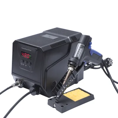 Desolder Electric Gun Ring Stations Needle Reworking Vacuum Soldering Desoldering Pump Machine with Desoldering Gun and Stand