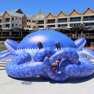 Blue/Red Giant Inflatable Crab Balloon for Crab Festival Advertising Display Cold Air Inflatables Giant Advertising Balloons