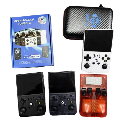 Open Source System Mini Retro Game Console 128GB R36 Pro EE4.7 3.5 Inch HD Screen Handheld Game Players with Wi-Fi Portable Case