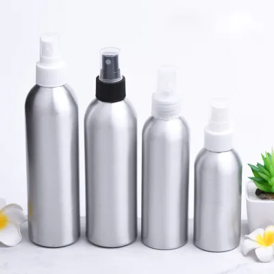Cosmetic Metal Spray Bottle 30ml 50ml 60ml 100ml 120ml 150ml 200ml 250ml Aluminum Fine Mist Aluminum Bottle With Sprayer