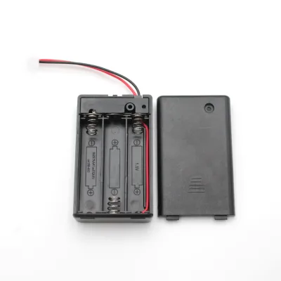 Conector for 9v Battery 15cm  3 Aaa Battery Holder with Switch 4.5v 3AAA Battery Holder with Cover and Switch
