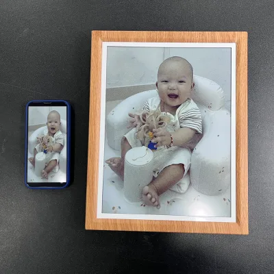 photo frame natural wood vintage High Quality 13.3 Inch E-ink display Waterproof smart Digital Photo Frame for Advertising