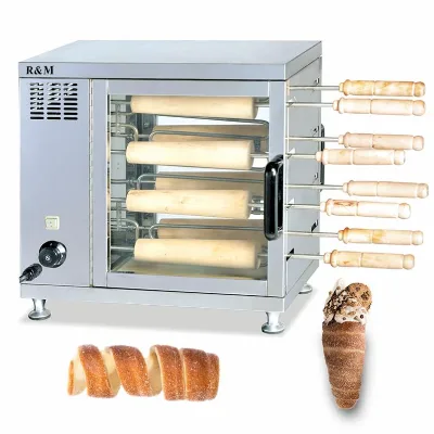 8pc Electric Automatic Bake Chimney Cake Oven Kurtos Kalacs Maker the Ceak Cak Cone Roller Roll Bread Grill Chimney Cake Machine