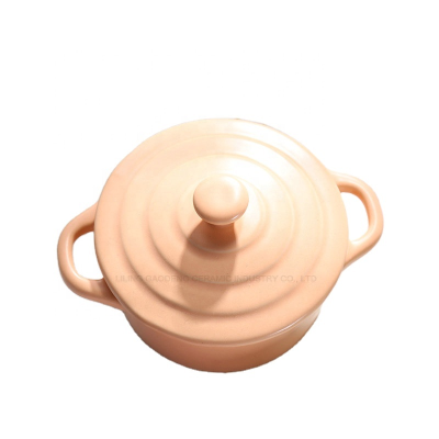 Color Glazed Ceramic Bowl With Lid Porcelain Bowl